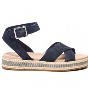 Clarks Navy Blue Sandals with Buckle